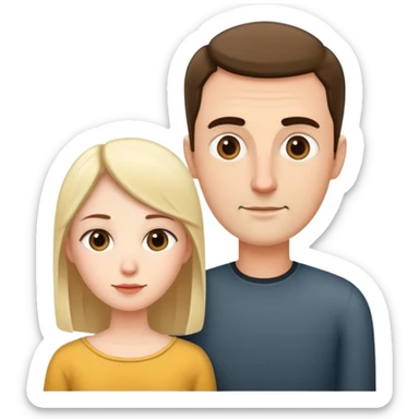 Short wife next to tall husband sticker