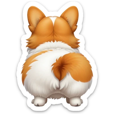 Corgi dog butt sticker