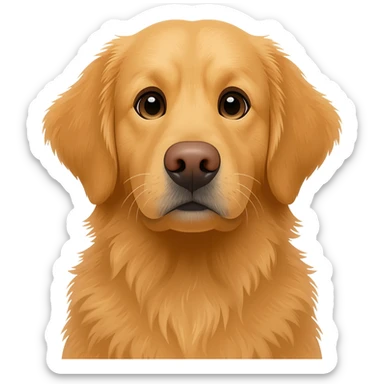 woman and golden dog sticker