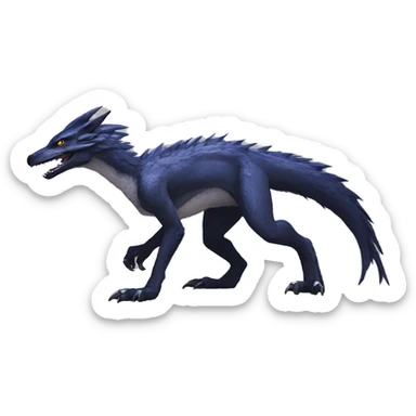 Futuristic Sergal-raptor-nargacuga-vernid sticker