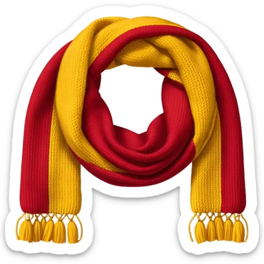 scarf: rojo y amarillo sticker