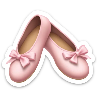 soft pink ballerina shoes sticker