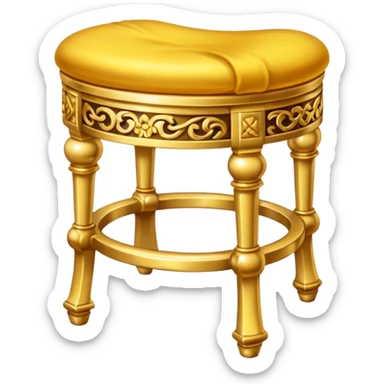 a golden stool sticker