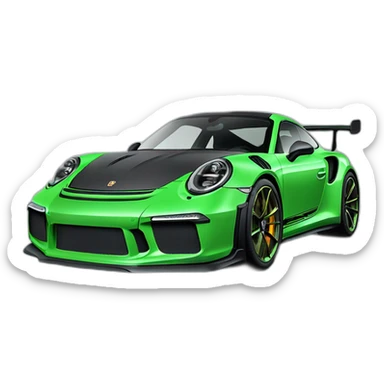 Porsche 911 gt3 rs Green  sticker