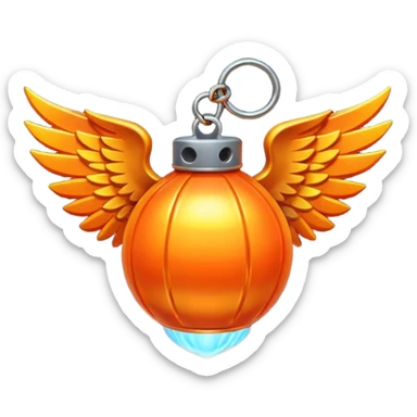  Lit Bomb with wings sticker