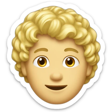 Garçon blond aux cheveux bouclé sticker