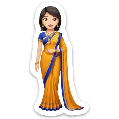 Girl with saree full body sticker