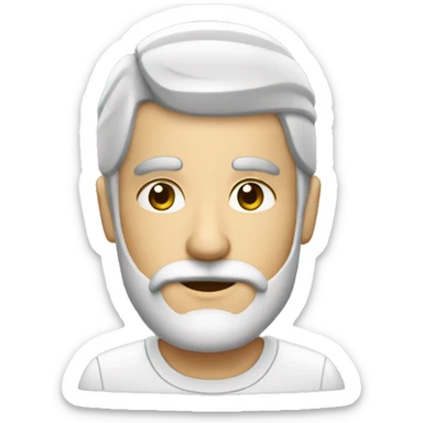 arquitecto con barba y casco blanco sticker