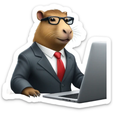 capybara CEO sticker