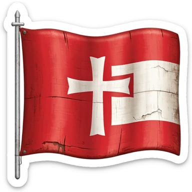 la bandera de la cruz de borgoña sticker