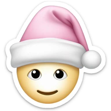 light pink santa hat sticker