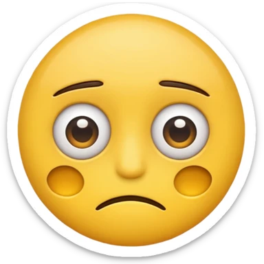 tired emoji with eye bags  sticker