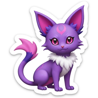 Litten-Skitty-Noibat-Espeon-Hybrid (Full body) sticker