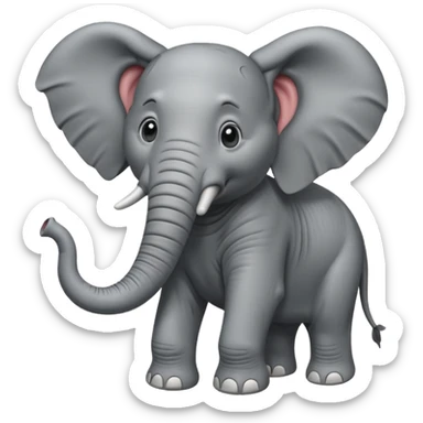 elephant freaking sticker
