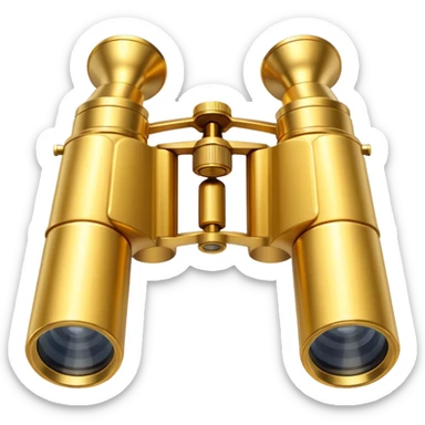  gold binoculars with large lenses make lenses point out straight sticker