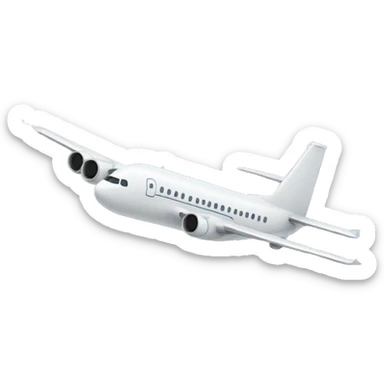 airplane flying over snowy mountains sticker