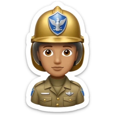 Casco con grado de sargento sticker