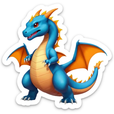 Dragonite-Charizard-Salandit-creature (full body) sticker
