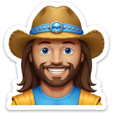 Randy Macho Man Savage blue eyes, brown hair sticker