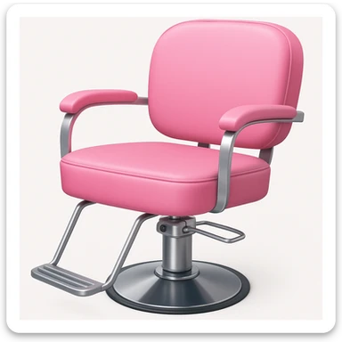emoji of bigger pink hairstylist chair sticker