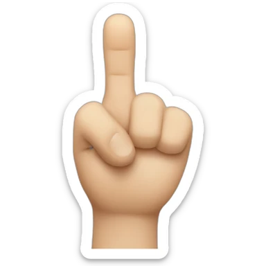 fist-shaped hand with thumb crossed between index finger and middle finger sticker