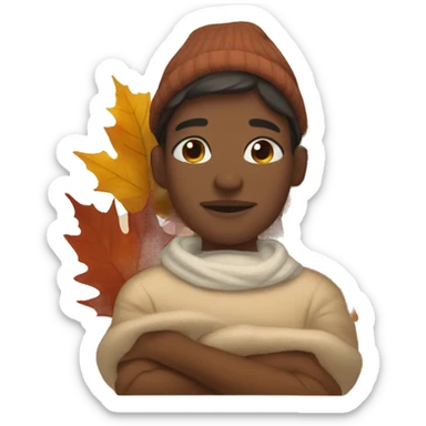 Cozy autumn day  sticker