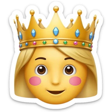 Erstelle mir ein emoji mit einer Krone sticker