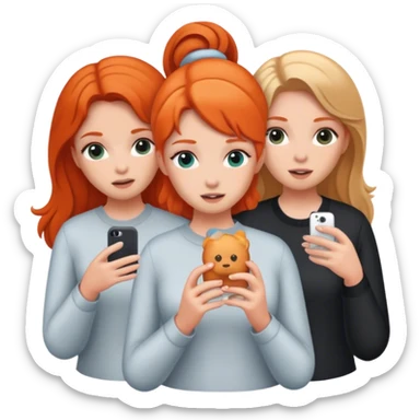 3 sisters 2 blonde one ginger  sticker