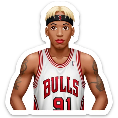 Dennis Rodman Chicago Bulls #91 sticker