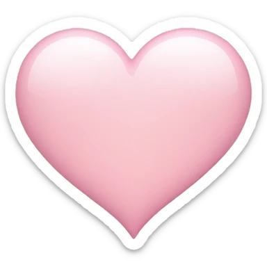 light pink heart  sticker
