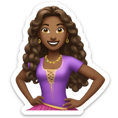 princesse au zumba sticker