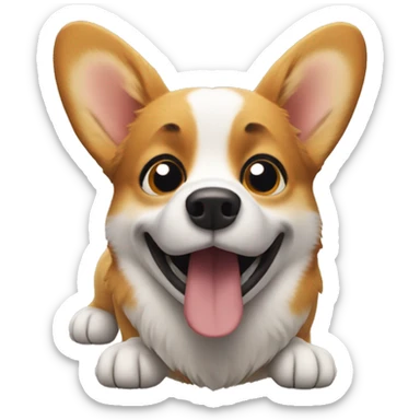 Corgi directing a movie  sticker