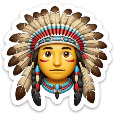 American native emoji sticker