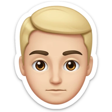 one eyebrow up one down with a smirk sticker