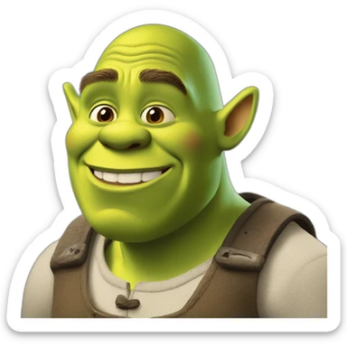 Shrek with AirPods sticker