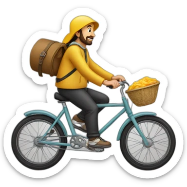 babouche sur un vélo sticker