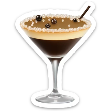 Espresso martini with boba pearls sticker