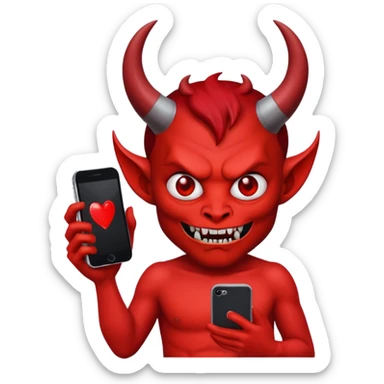 Diablito de iphone sticker