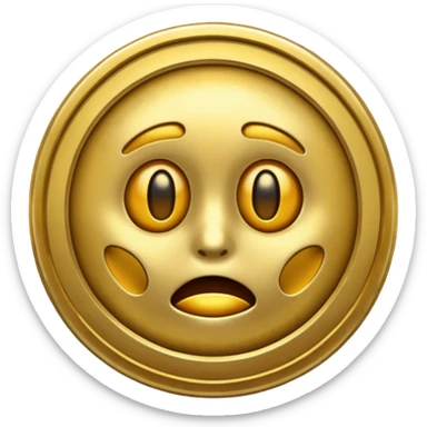 scared coin emoji sticker