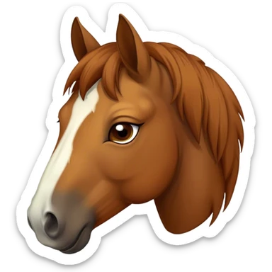Tired sick horse sticker