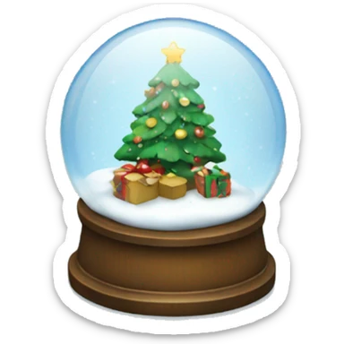 Christmas snowglobe sticker