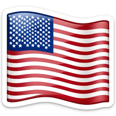 Upside down US flag sticker