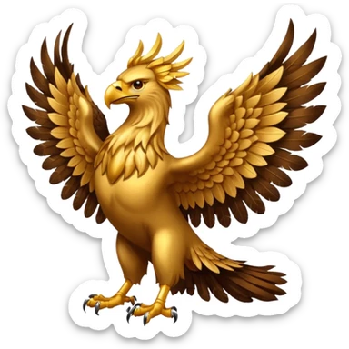 Grifin, lion body, wings, eagle head sticker