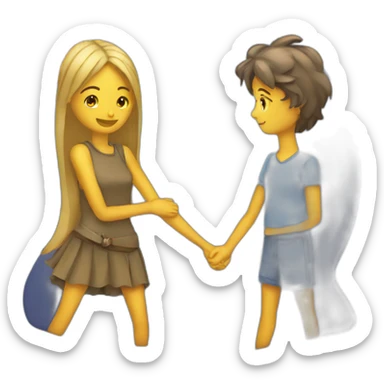 Gars qui embrasse une fille sticker