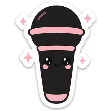 BLACKPINK-inspired object, black and pink colors, cute and charming design sticker
