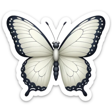 White butterfly emoji sticker