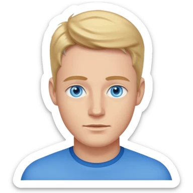 James Hewfield with blue eyes sticker