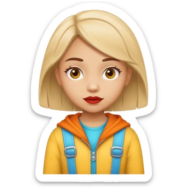 Girl, weird kinder ￼ sticker