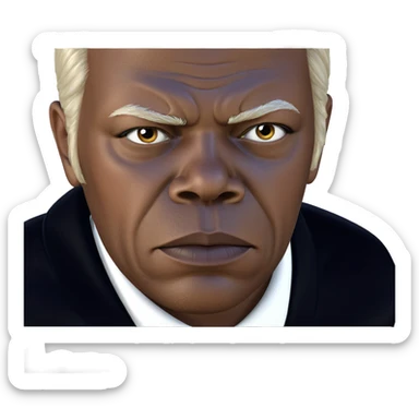 bald portrait of a boy sticker