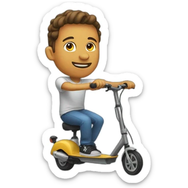 Man doing freestyle Scooter tricks sticker